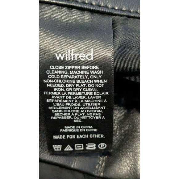 Aritzia Wilfred Leather Straight Leg High Waist Black Pant Size 4 - Picture 10 of 11